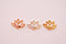 2pcs Shiny Vermeil Gold Lotus Connector Charm- 18k gold plated 925 Sterling Silver Flower Lotus, Yoga Lotus, Gold Lotus Pendant Charm,256 - HarperCrown