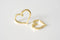 2pcs Shiny Vermeil Gold Open Heart Connector Charm- 18k gold plated over Sterling Silver Heart Charm, Vermeil Heart Charms Pendants, 84 - HarperCrown