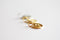 2pcs Shiny Vermeil Gold Spiritual Yoga Ohm Om Symbol Charm -18kt gold plated over Sterling Silver Om tag pendants, Gold Ohm om disc, 249 - HarperCrown