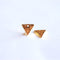 2pcs Shiny Vermeil Gold Triangle- 18k gold over 925 sterling silver triangle charm, vermeil triangle blanks charms, Gold Chevron blanks, 221 - HarperCrown