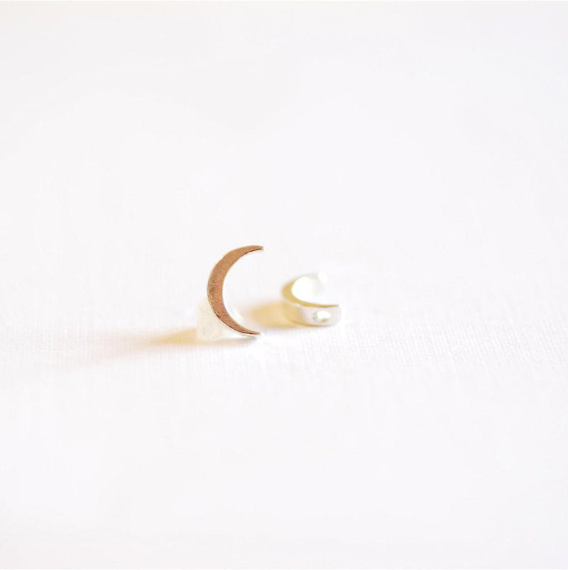 2pcs Sterling Silver Crescent Moon Beads Charm- 925 Sterling Silver Half Moon Charm Pendant, Silver Moon, Silver Moon Beads, Star, 268 - HarperCrown