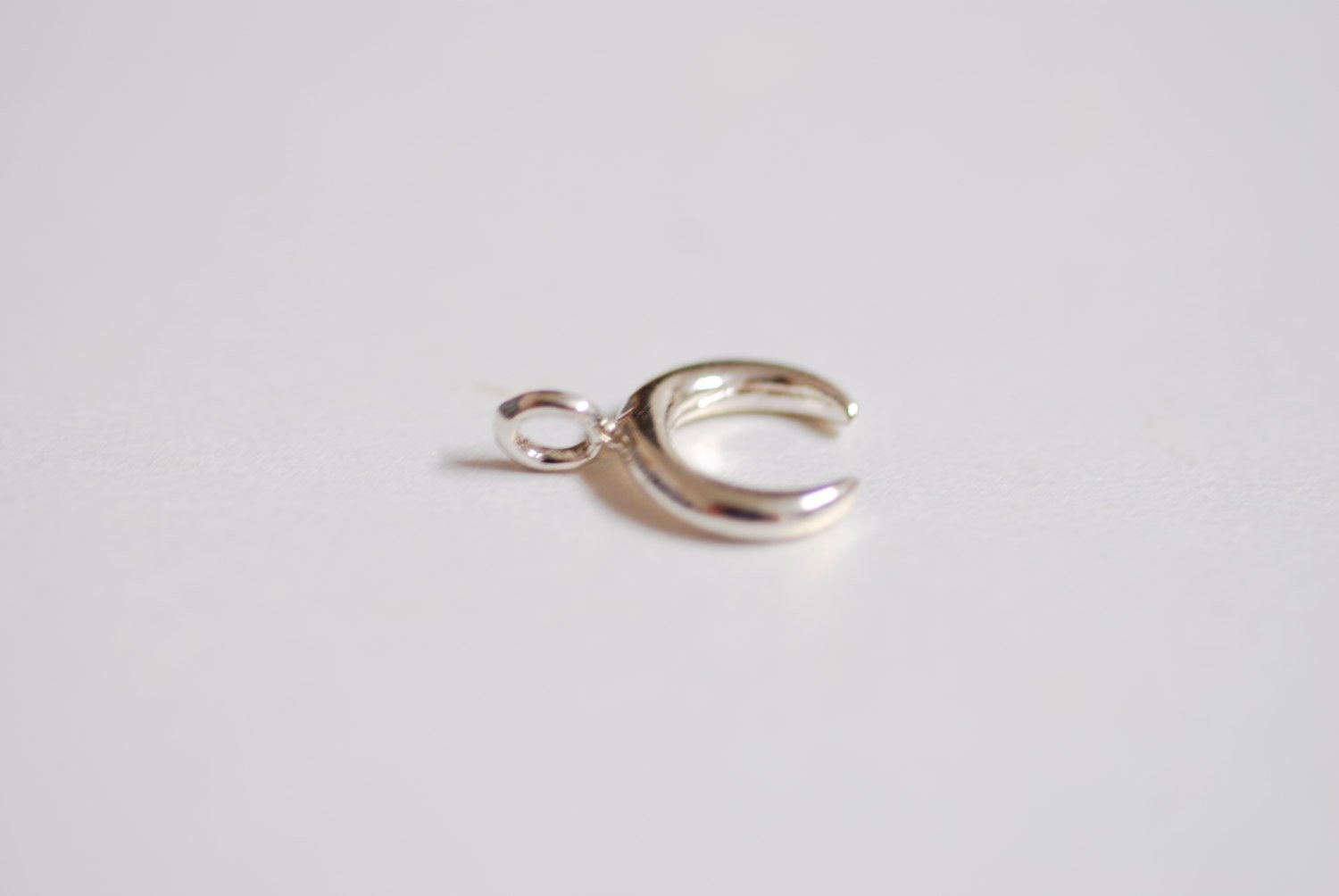 2pcs Sterling Silver Crescent Moon Charm- 925 Sterling Silver, Double Horn Charm, Silver Half Moon, Tiny Crescent Charm, Silver Moon, 274 - HarperCrown