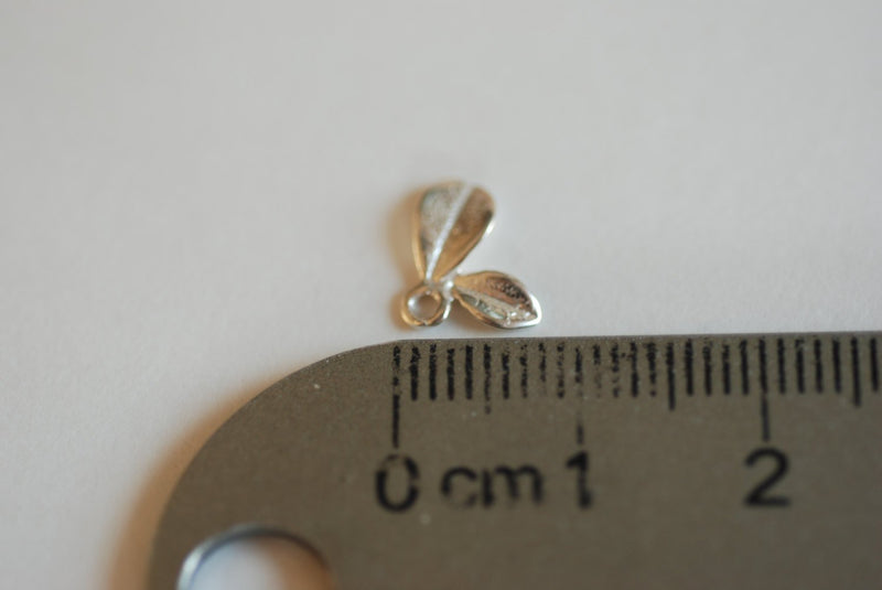 2pcs Sterling Silver Flower Petal Charm- Silver Daisy Calla Lilly Flower Petal Drop, Stamping Flower Charm, Bridesmaid Necklace DIY - HarperCrown