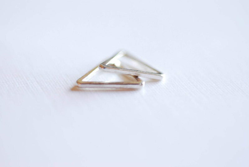 2pcs Sterling Silver Open Triangle Jump Ring, 925 Silver Triangle Charm, Equilateral Triangle Charm, Sterling Silver Triangle Connector - HarperCrown