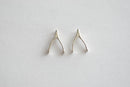 2pcs Sterling Silver tiny wishbone charm- sterling silver wish bone charm, Silver Wishbone charm, Sterling silver Charms Wholesale, 19 - HarperCrown