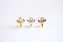 2pcs Tiny Shark Tooth Charm- 22k Gold plated over Sterling Silver, Vermeil Gold Shark Tooth, Small shark teeth, nautical beach charms, 380 - HarperCrown