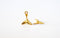 2pcs Vermeil Dolphin Fin Tail Charm - 18k gold plated over sterling silver, gold Dolphin dorsal tail, whale tail, Beach Charms Wholesale,180 - HarperCrown