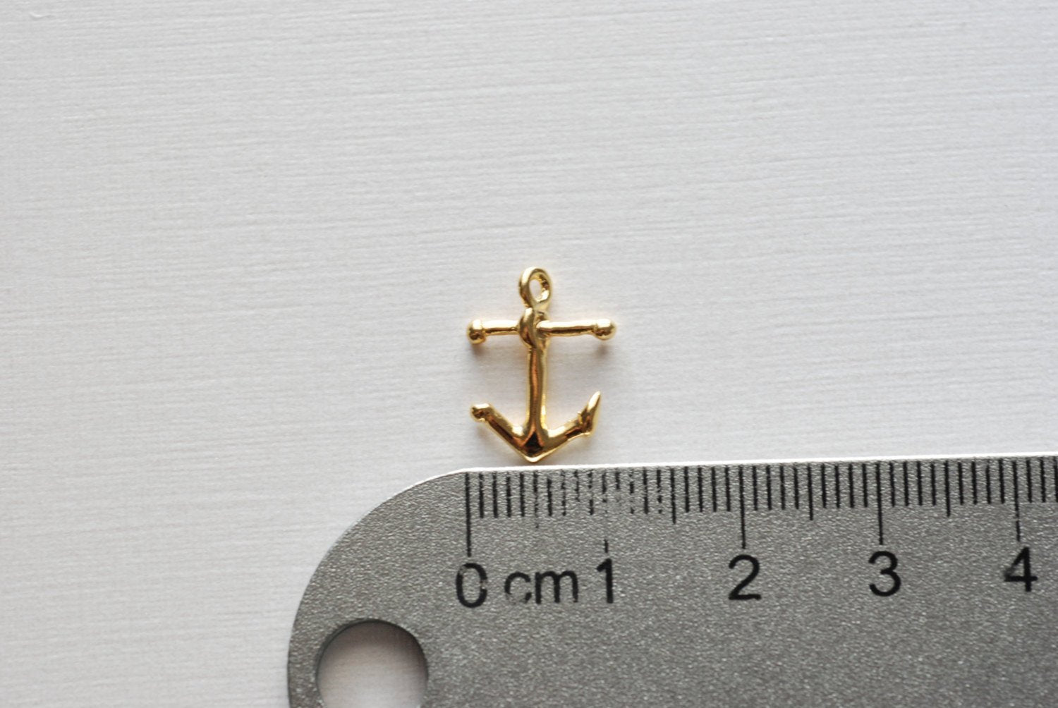 2pcs Vermeil Gold Anchor Charm- 18k gold over 925 Sterling Silver Anchor Charm, golden anchor charm, nautical beach theme charms, 152 - HarperCrown