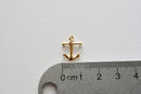 2pcs Vermeil Gold Anchor Charm- 18k gold over 925 Sterling Silver Anchor Charm, golden anchor charm, nautical beach theme charms, 152 - HarperCrown