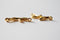 2pcs Vermeil Gold Small Leaf Connector - 18k gold plated over sterling silver, Gold Twig Charm, Gold Branch, Gold Tree Charm, Gold Flower - HarperCrown