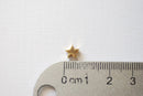 2pcs Vermeil Gold Tiny Star Charm - 18k gold plated over sterling silver, small little star charms, Vermeil Gold Star Beads, Connector, 28 - HarperCrown
