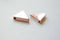 2pcs Vermeil Rose Gold Triangle Connector- 18k gold plated Sterling Silver, holes drilled side to side, Vermeil Rose Gold Triangle Beads - HarperCrown