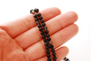 4mm Natural Faceted Round Obsidian Beads l 8 inch strand Wholesale Beads Black Gold Micro Faceted Diamond Cut - HarperCrown