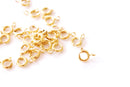 5 pcs Pack | 6mm Spring Clasps | 18K Gold Plated over Brass | Bulk Wholesale Clasp Open Jump Ring Jewelry Making Supplies HarperCrown B348 - HarperCrown