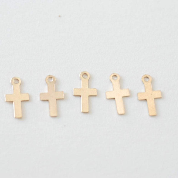Wholesale Charms - 5 pcs Tiny Cross Charm, 14k Gold Filled Cross, Cross  Findings, Jewelry Supplies by VermeilSupplies – HarperCrown