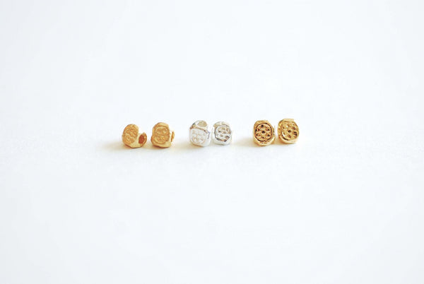 5 pieces Tiny nuggets bead - Vermeil Gold, 22k Gold plated over 925 Sterling Silver, irregular beads, faceted gold beads, flower beads, 444 - HarperCrown