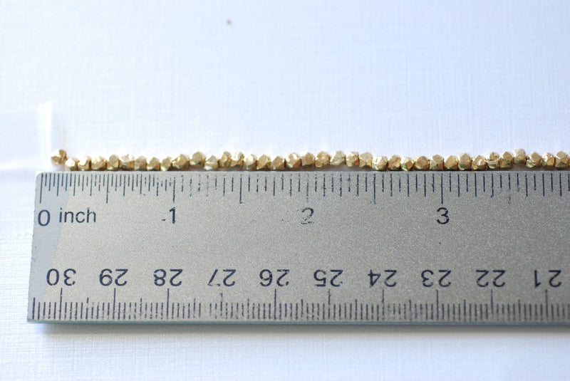 56 pcs Gold Vermeil Beads Spacer Beads, Cube Faceted Square, 3mm, SOLID, wholesale, Vermeil Gold Faceted Beads Spacer, 57 - HarperCrown