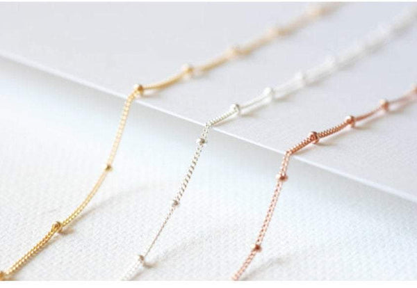 Wholesale Gold Filled Enamel Chain l Sterling Silver Enamel Color  Unfinished Chain Permanent Jewelry