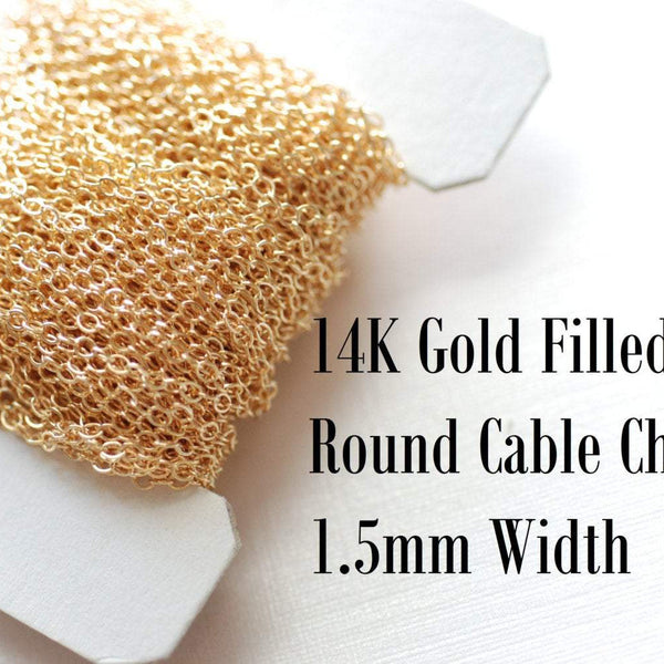 Wholesale Light Flat Bar Cable Chain By-the-Meter 14kt Gold Filled