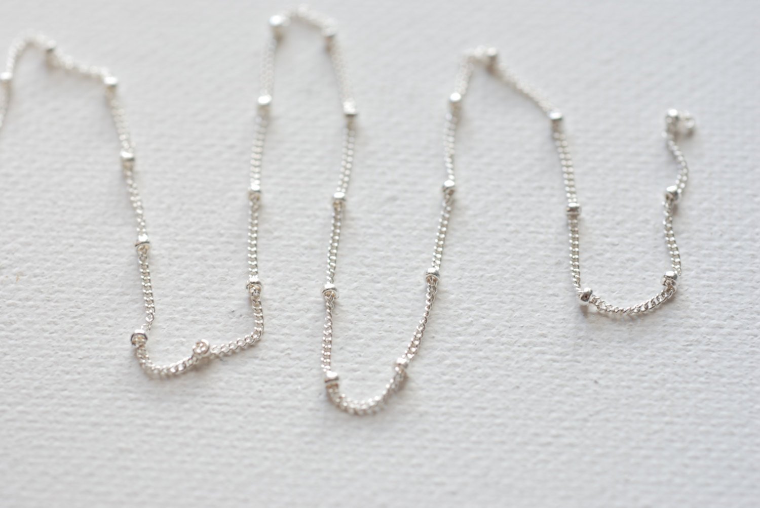 5ft Sterling Silver Satellite Chain, Silver Chain, Silver Beaded Chain, Fancy Chain, Chain Supply by VermeilSupplies - HarperCrown
