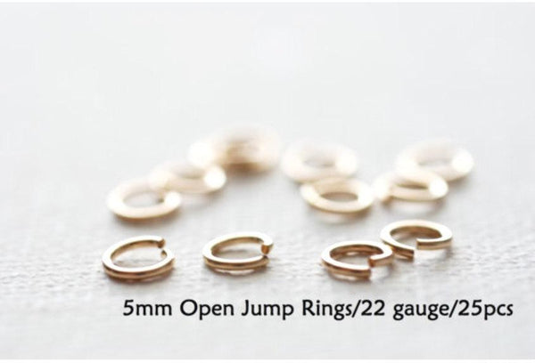 5mm Open Jump Ring-14k Gold Filled, 20 Gauge,25 pcs, Jewelry Findings - HarperCrown