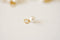 5mm White Crystal Pearl Hooplet 14k Gold Filled Pearl Twist Peg Closed Jump Ring June Birthstone Pearl Add On Charm Pearl Ball Pendant - HarperCrown