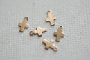 5pcs Tiny Cross Charm, 14k Gold Filled Cross, Gold Crosses, Flat Gold Cross Charm, Gold Fill Cross, Beads, Wholesale Gold charms, 172 - HarperCrown