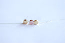 6mm Pink Rose Gold Vermeil Flat Round Circle Beads- 18k rose gold over Sterling Silver Focal Beads, Flat disc beads, Gold Round Spacer, 47 - HarperCrown