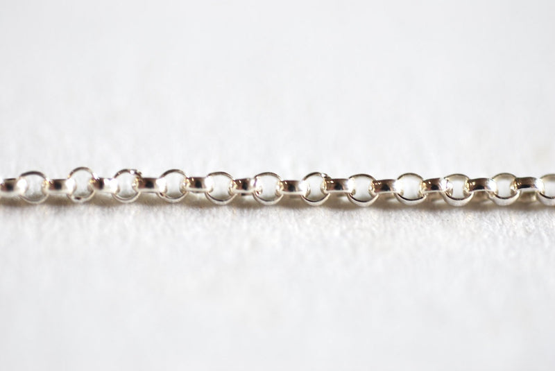 925 Sterling Silver Rolo Chain- 1.4mm Unfinished Rolo Chain by Foot, Sterling Silver Chain, Wholesale BULK DIY Jewelry Findings 1/20 14kt GF - HarperCrown