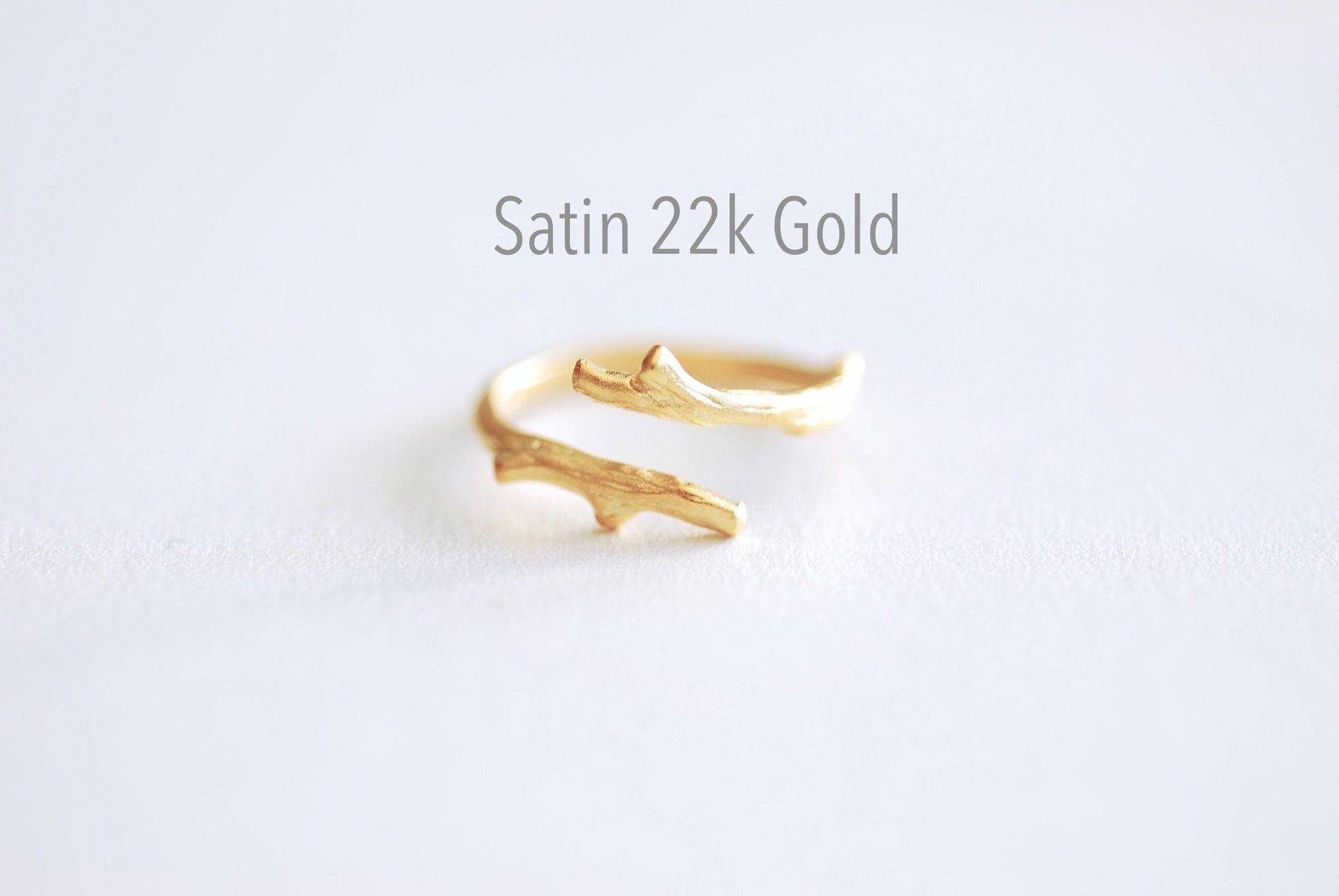 925 Sterling Silver Twig Ring, Silver Adjustable Ring, Silver Branch Ring, Nature Jewelry, Laurel Ring, Leaf Ring, Gold, Rose Gold, Vine,111 - HarperCrown