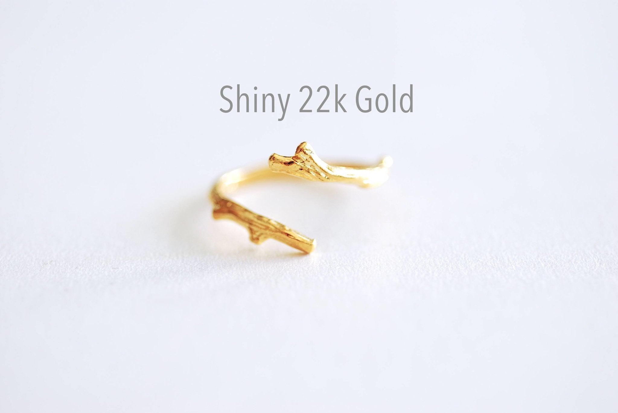 925 Sterling Silver Twig Ring, Silver Adjustable Ring, Silver Branch Ring, Nature Jewelry, Laurel Ring, Leaf Ring, Gold, Rose Gold, Vine,111 - HarperCrown
