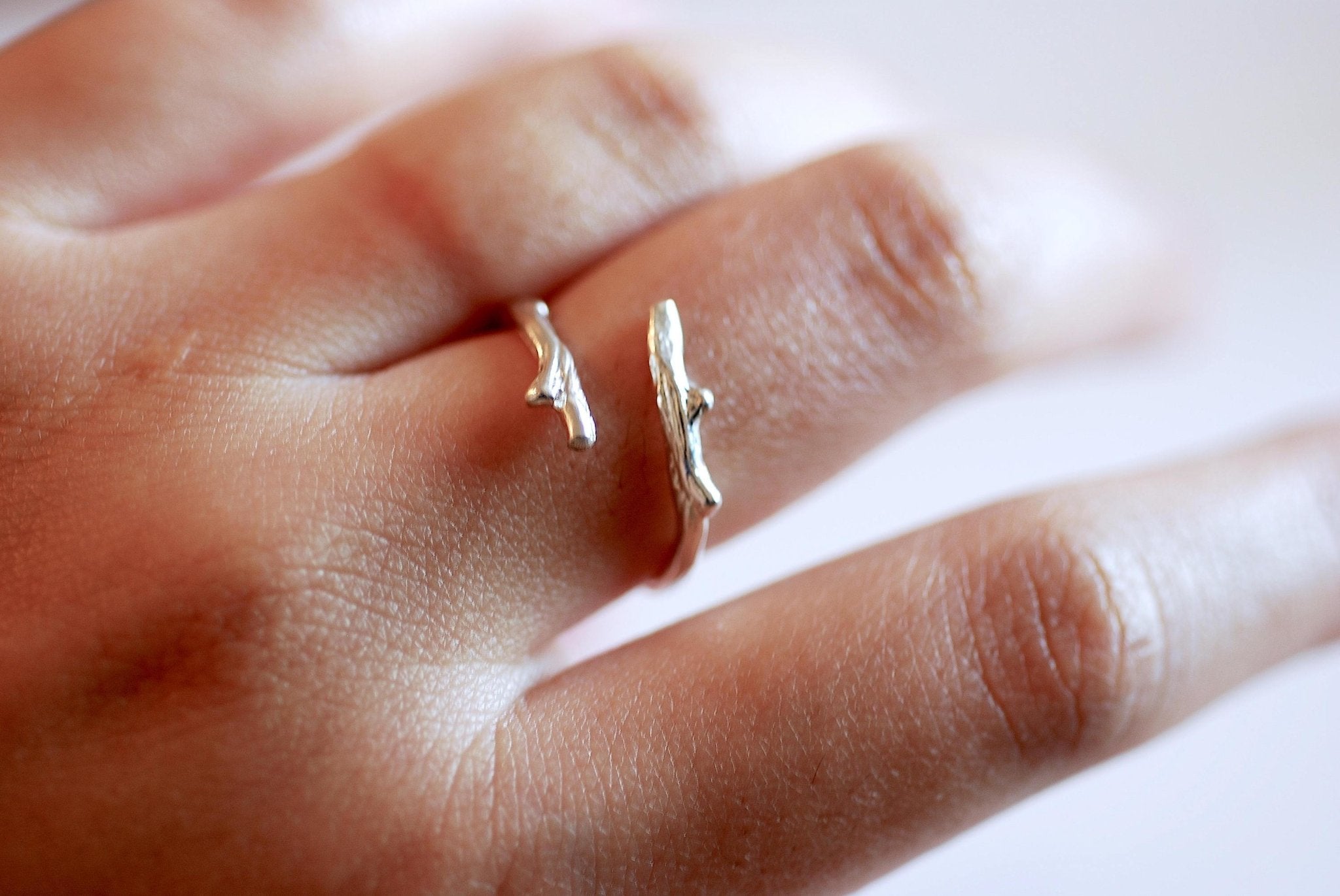 925 Sterling Silver Twig Ring, Silver Adjustable Ring, Silver Branch Ring, Nature Jewelry, Laurel Ring, Leaf Ring, Gold, Rose Gold, Vine,111 - HarperCrown