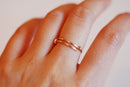 Adjustable Finger Ring- Choose 925 Sterling Silver, 14k Gold Filled, 14k Rose Gold Filled, Ring sizes 6-8, Finger Rings, 1mm, 18ga Wire, 58 - HarperCrown