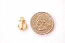 Anchor Connector Charm | 18k Gold Plated over Brass Nautical Sailor Beach Summer Link Pendant HarperCrown Wholesale B293 - HarperCrown