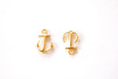 Anchor Connector Charm | 18k Gold Plated over Brass Nautical Sailor Beach Summer Link Pendant HarperCrown Wholesale B293 - HarperCrown
