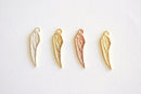 Angel Wing Charm- 22k Gold plated 925 Sterling Silver, Silver Wing Charm, Rose Gold, Gold Wing charm, Bird Wing Charm, Double Wing Charm,397 - HarperCrown