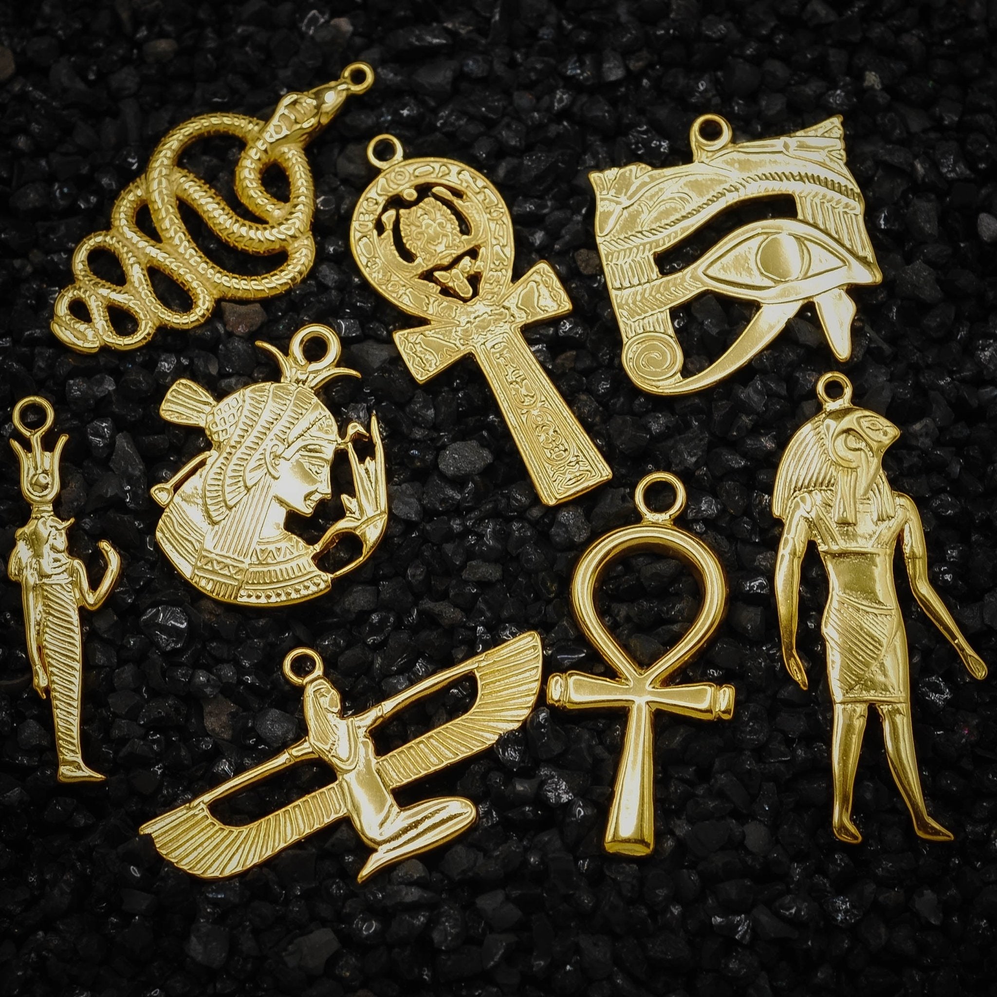 Ankh Key of Eternal Life with Scarab Beetle Hieroglyphics Ancient Egyp
