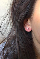 Arrow Earrings- Sterling Silver Arrow Earring Studs, Small Arrow Studs, Ear Crawlers, Ear Climbers, Triangle Studs, Chevron Earrings - HarperCrown