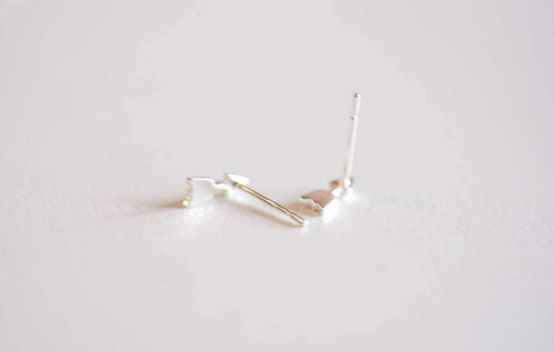 Arrow Earrings- Sterling Silver, Gold, Rose Gold Arrow Earring Studs, Small Arrow Studs, Ear Crawlers, Ear Climbers, Triangle Studs, Studs - HarperCrown