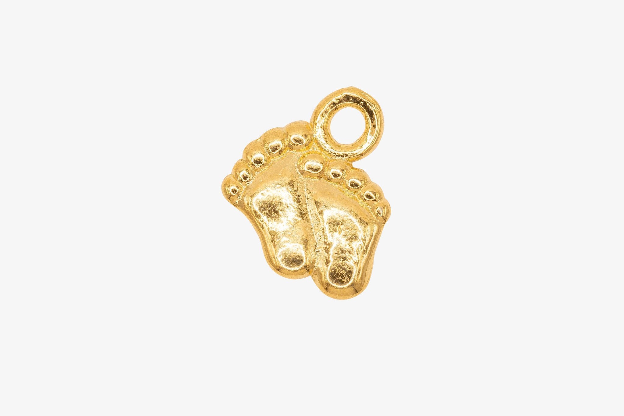 Baby Foot Print Charm Wholesale 14K Gold, Solid 14K Gold, G183 - HarperCrown
