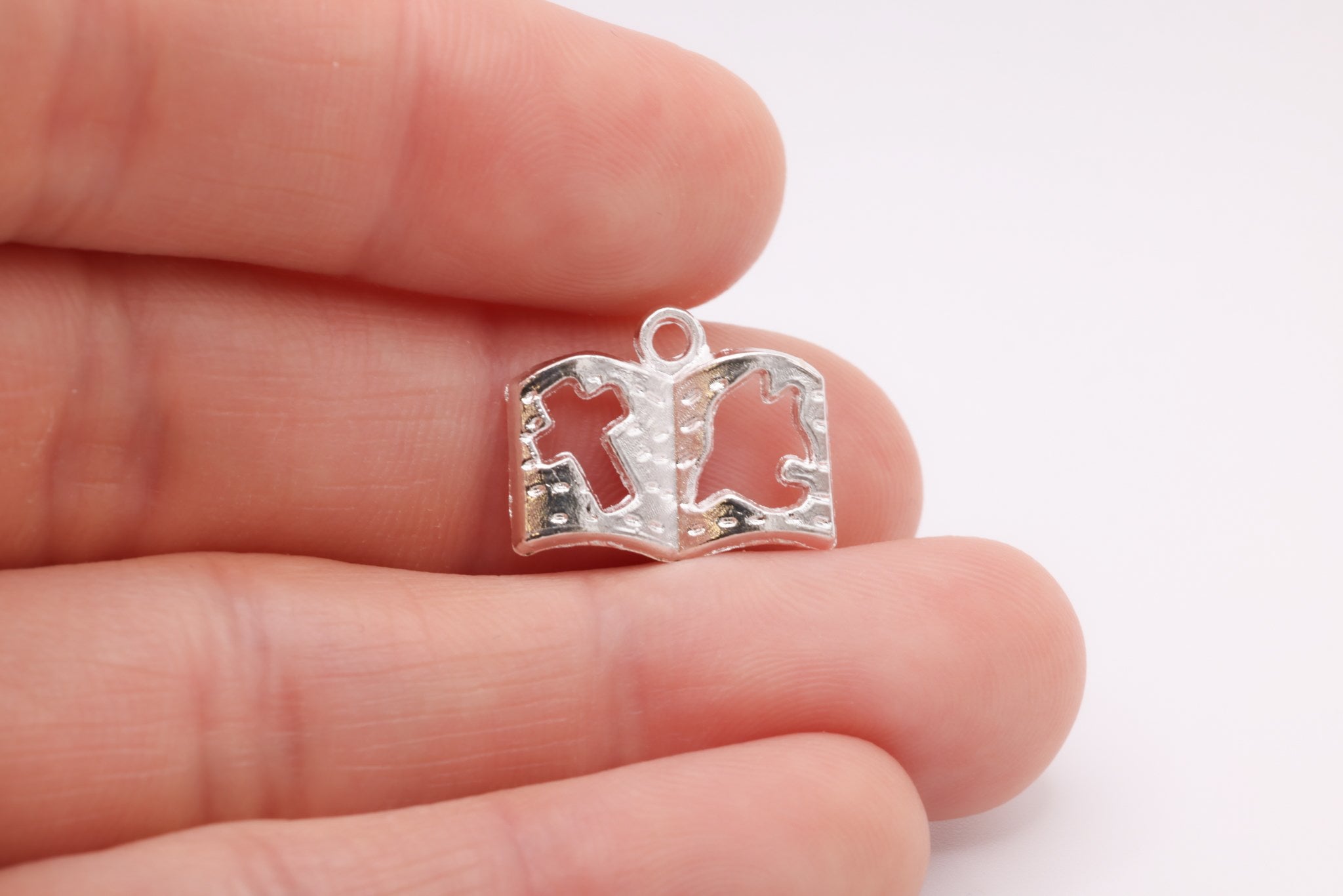 Bible with Cross and Dove Charm, 925 Sterling Silver, 669 - HarperCrown