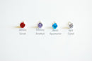 Birthstone Stud Earrings- 4mm Stud earrings, 12 colors, Birthstone Jewelry, Bridesmaid Jewelry, Solitaire Stud earrings,Cubic zirconia Studs - HarperCrown