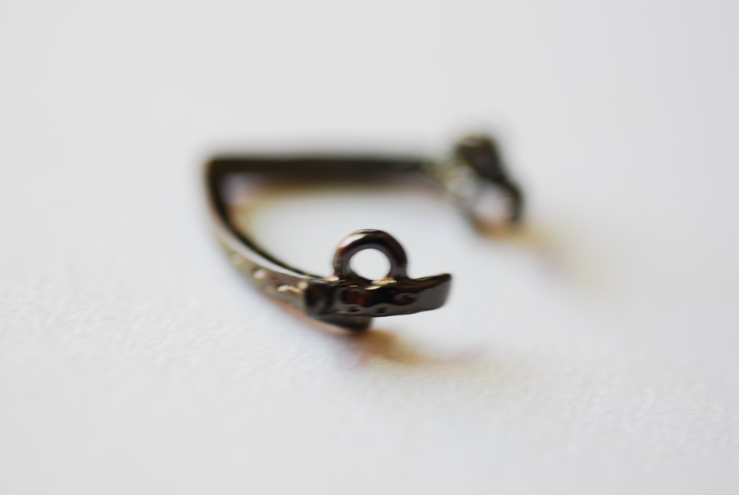 Black Sterling Silver Deer Antler Charm- Rhodium plated over Sterling Silver Deer Antlers, Black Dear Antler Connector Charm, 236 - HarperCrown