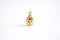Buddha Head Vermeil Gold Charm - 22k gold plated over 925 sterling silver, Spiritual Jewelry Component, ohm om, Yoga, Meditation, Yogi, 138 - HarperCrown