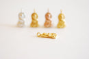 Buddha Vermeil Gold or Sterling Silver Charm - vermeil gold, 22k gold plated 925 silver, sitting buddha, yoga, ohm, meditation, yogi, J173 - HarperCrown