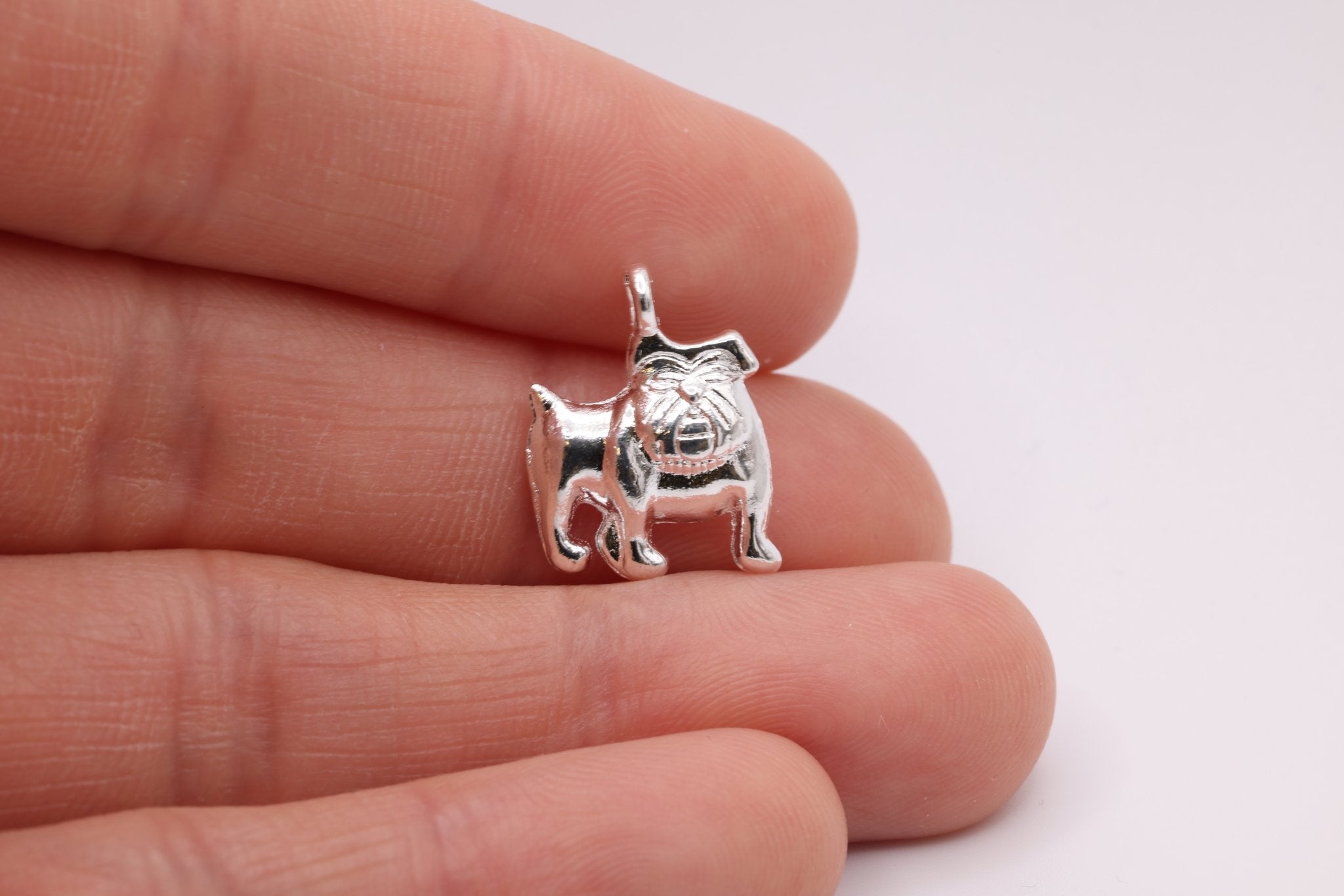 Bulldog Charm, 925 Sterling Silver, 634 - HarperCrown