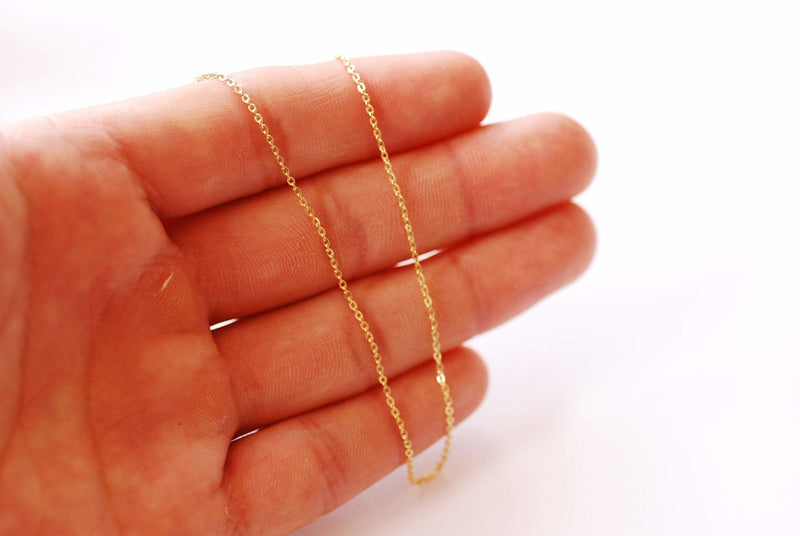 Cable Chain | 18K Gold Plated over Brass | Pay per Foot Wholesale B302 - HarperCrown