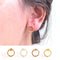 Circle Stud Earrings- 925 Sterling Silver, Gold, Rose Gold, Hammered circle stud earrings, 10mm Circle post earrings, minimalist earrings - HarperCrown