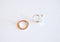 Circle Stud Earrings | Brass 925 Sterling Silver Plated Hammered Eternity B299 - HarperCrown