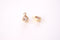 Clear TearDrop Bezel Cubic Zirconia Charm - 16k Gold Plated over Brass CZ Bezel Teardrop Earring Finding HarperCrown Bulk Charms B152 - HarperCrown
